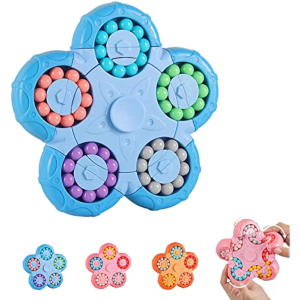 jiuhao Magic Bean Rotating Cube Toy,Fidget Toy Spinner Ball Sorting Game Puzzle Brain Training Handheld Spinning Decompression Toy,Jigsaw Bean Toy Gifts for Kids,Teens,Adults Rotating Finger Cube Toy