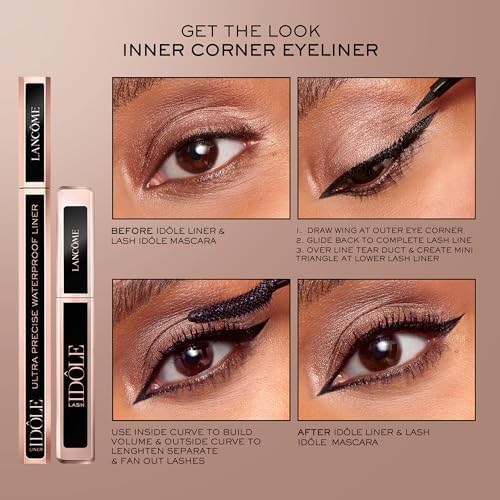 Lancôme Lash Idôle Lash-Lifting & Volumising Waterproof Mascara, Black Mascara for Instant Volume, Length & Lift, Smudge Proof & Up To 24H Wear