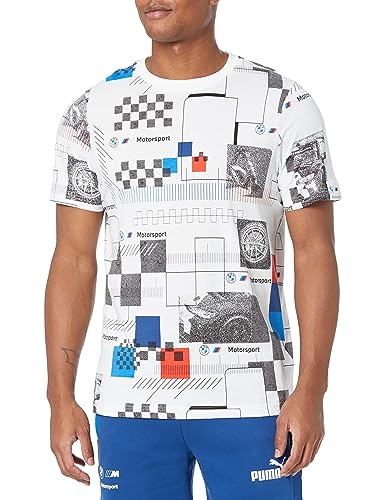 PUMA Men's BMW M Motorsport All Over Print Tee T-Shirt