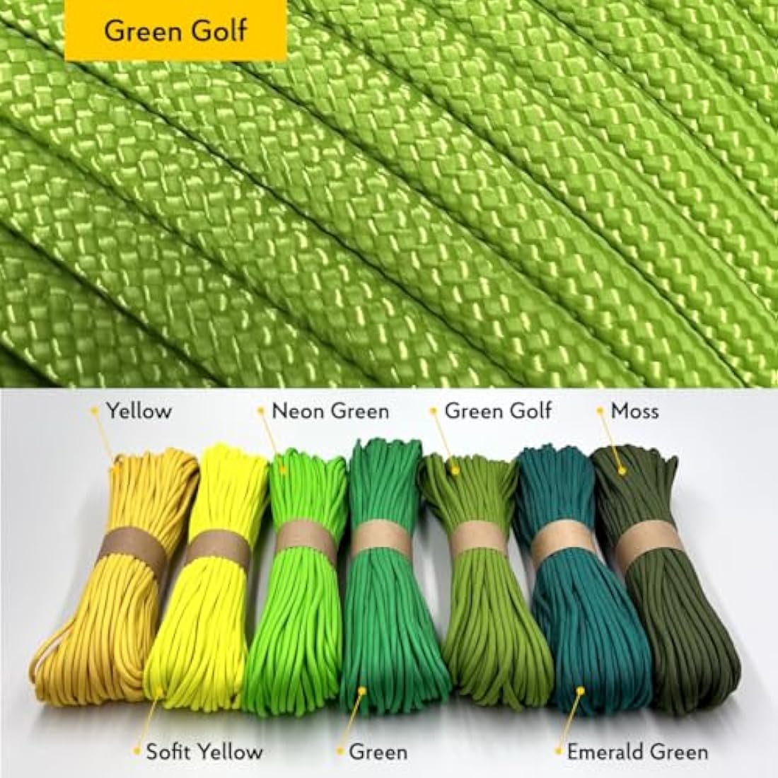 EdcX Paracord 4mm, 35+ Solid Colors (10m, 15m, 30m, 50m, 100m, 300m) | Ideal for Crafting, DIY, Camping, Survival, Outdoor | 100% Nylon Rope 4mm | Tactical Cord 550 Type III