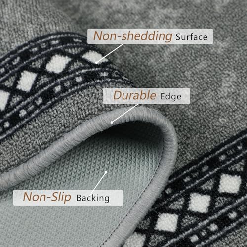 Homcomodar Runner Rug for Entryway 65x240cm Extra Long Hallway Runners Non Slip Washable Floor Carpet Runners for Hallways Bedroom Laundry Room