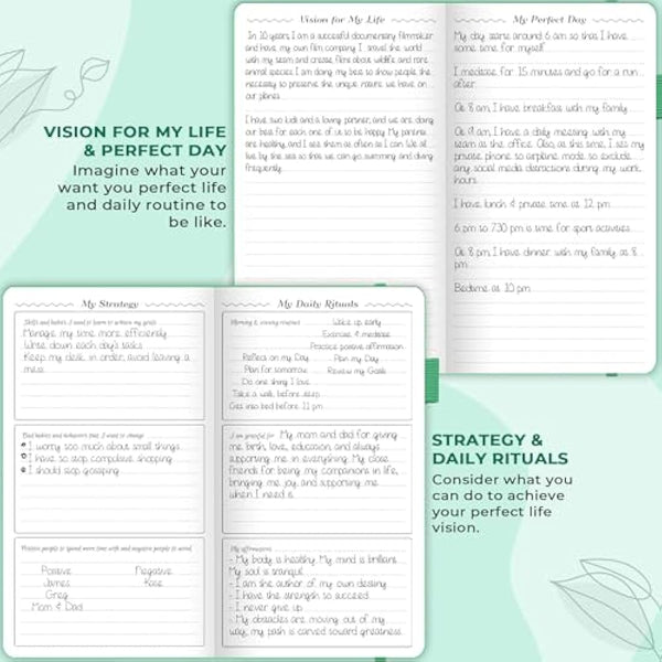GoGirl Planner and Organizer for Women – Pocket Weekly Planner, Goals Journal & Agenda for Time Management & Productivity. Undated (Emerald)