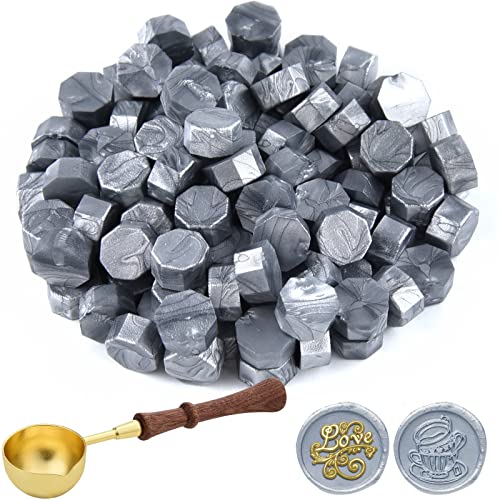 ASTARON 300 Pcs Sealing Wax Beads, Lots of Colors Options for Wax Seal Stamp, Octagon Wax Seal Kit with 1 Wax Melting Spoon, Perfect for Invitations Cards Envelopes Wine Packages Gift Wrapping