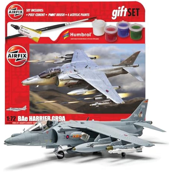 Airfix Hanging Model Aircraft Kits - BAE Harrier GR.9A Model Building Set, 1:72 Scale Model Plane Kit for Adults & Kids 8+ - Aircraft Models Military Gifts for Men to Build, Skill Lvl. 2
