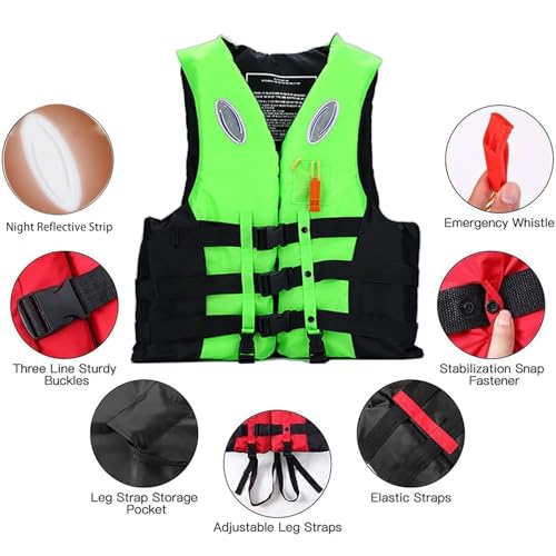 Swim Jacket - Paddle Board Life Jacket for Adult Adjustable Buoyancy Aids Swim Safety Snorkeling Vest for Kayaking Floatation Device Surfing Outdoor WaterSports(Blue,XL)