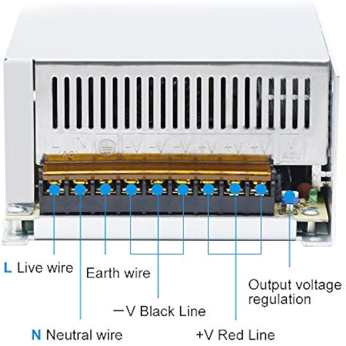 inShareplus 12V 41.7A 500W, DC Universal Regulated Switching Power Supply, 110/220V AC to DC 12 Volt LED Driver, Converter, Transformer for LED Strip Light, CCTV, Computer Project, 3D Printer
