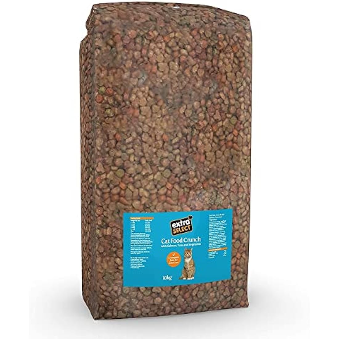 Extra Select Complete Dry Cat Food: Fish Mix Cat Biscuits (Salmon, Tuna, & Veg) - Nutritionally Balanced Dried Kibble for Adult & Senior Cats - Bulk Food 10kg