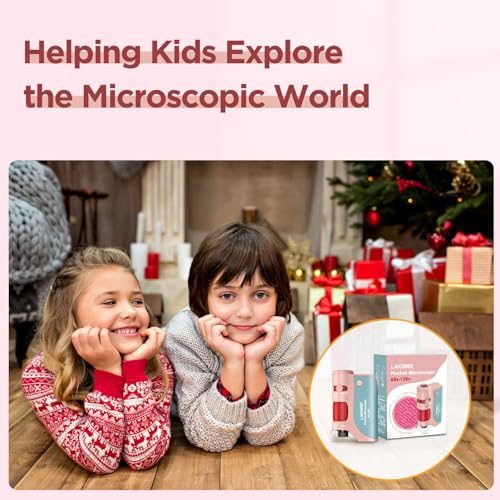 60x-120x Mini Pocket Microscope for Kids Adults, Portable Handheld Microscope, Miniscope Portable for Kids Little Scientist Students School Minilabsters Education