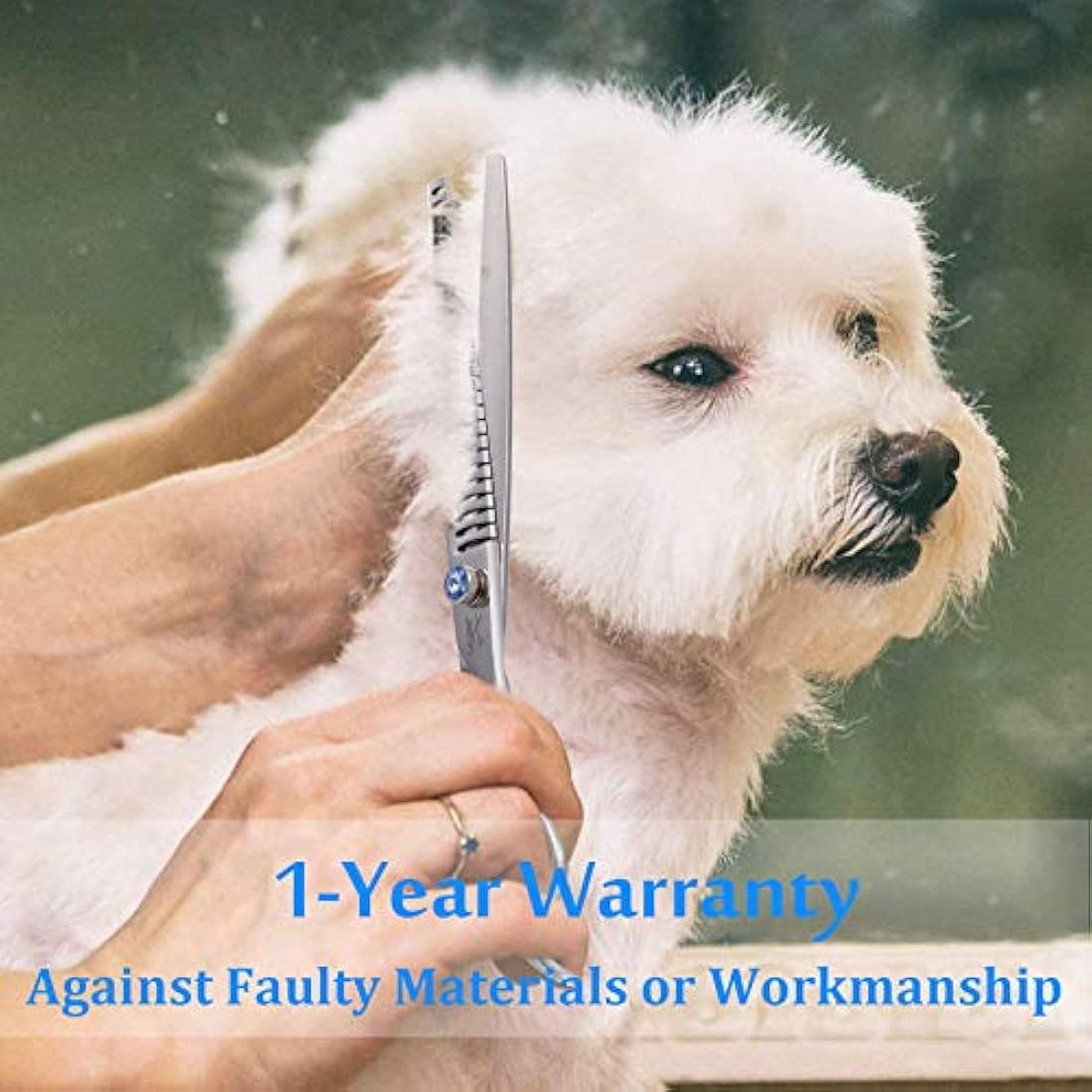 JASON 8" 26 Teeth Chunkers Shears for Dogs Ergonomic Dog Grooming Scissors Texturizing Blending Thinning Shears Pets Trimming Kit with Offset Handle