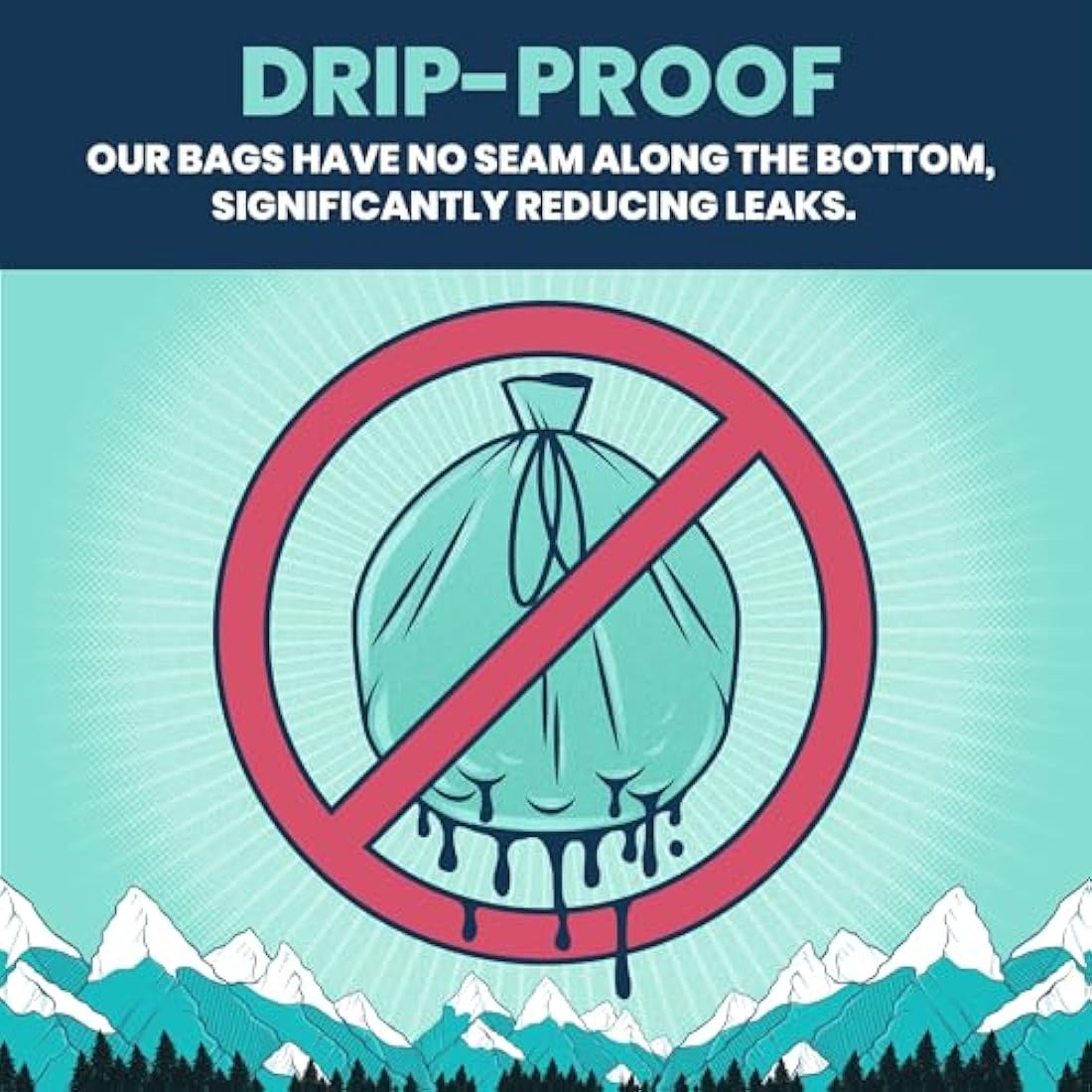 BEAST BIN BAGS, 10 Rolls of 10 x 50 Litre Bags (Total 100 Bags) - Made From 100% Recycled LLDPE - Incredibly Strong Drawstring Swing Blue Bin Bags