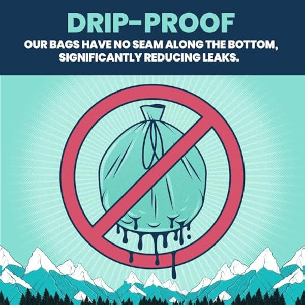 BEAST BIN BAGS, 10 Rolls of 10 x 50 Litre Bags (Total 100 Bags) - Made From 100% Recycled LLDPE - Incredibly Strong Drawstring Swing Blue Bin Bags