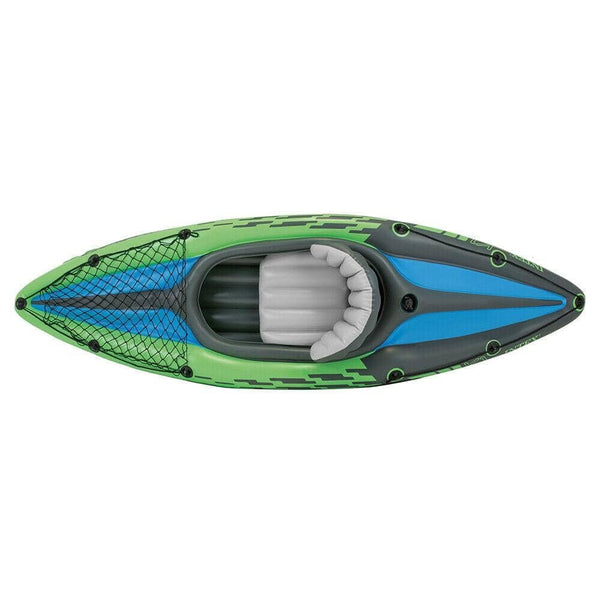 Intex Challenger Kayak, Man Inflatable Canoe with Aluminum Oars and Hand Pump