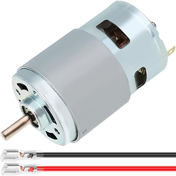 2 Pcs 545 Micro Motor DC 3.7-7.4 V 23500 RPM Long Shaft High Torque Gear RC Power Wheel Mini/Small Motor with Spring Wire, for RC Toy Car/Robot/Mini Fan/Electric Drill/UAV/DIY/Test