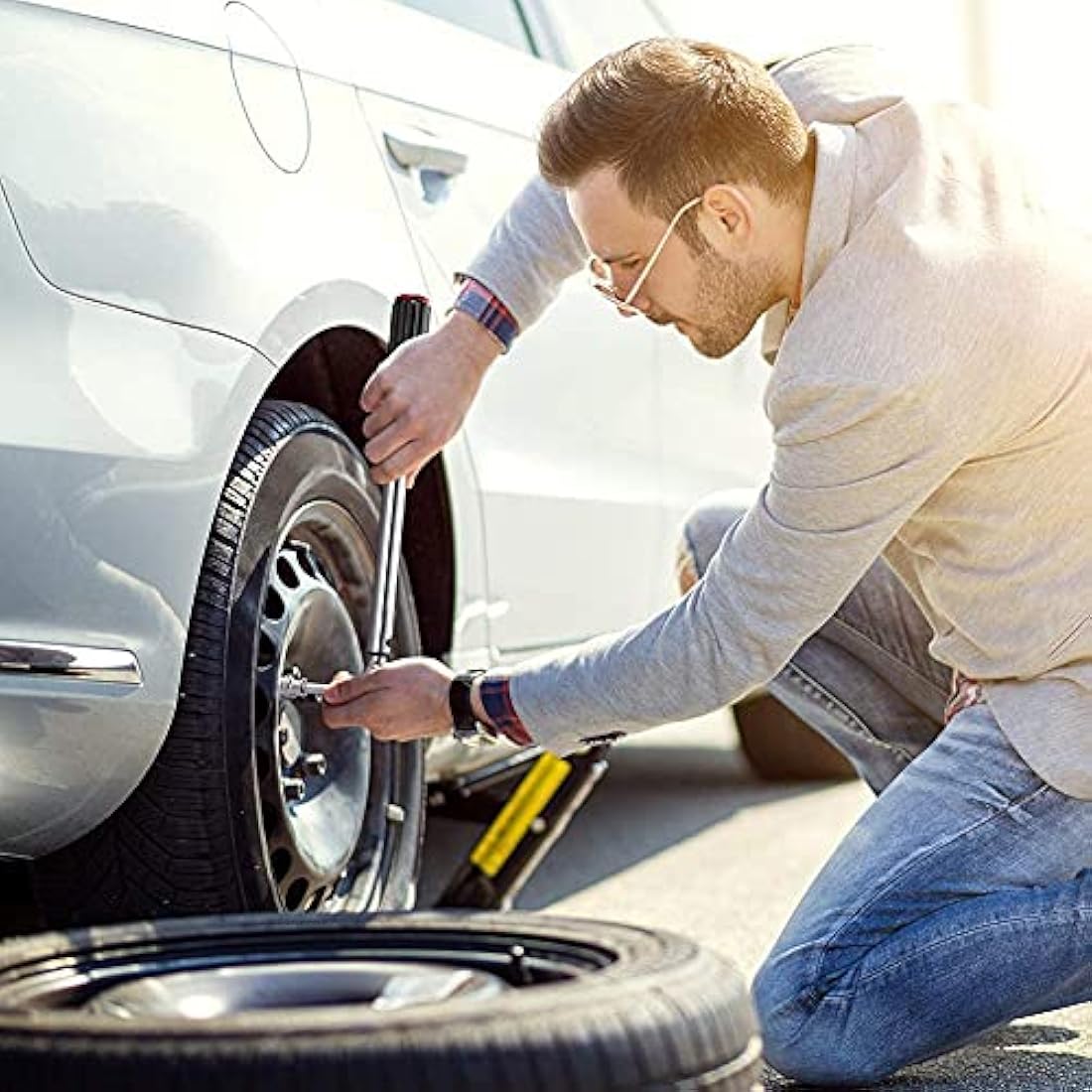 FOURROBBER Torque Wrench Set 1/2-inch Drive Click Bicycle Torque Wrench Dual-Direction Adjustable 90-Tooth Torque Wrench with Buckle 20-220Nm,Accuracy ± 3% Visit The Store