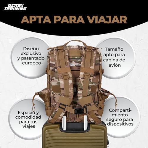 ELITRAINX 25L Tactical Military Waterproof Backpack for Sports, Cabin Airplane, Gym, Outdoors, CrossTraining by Elitex Training