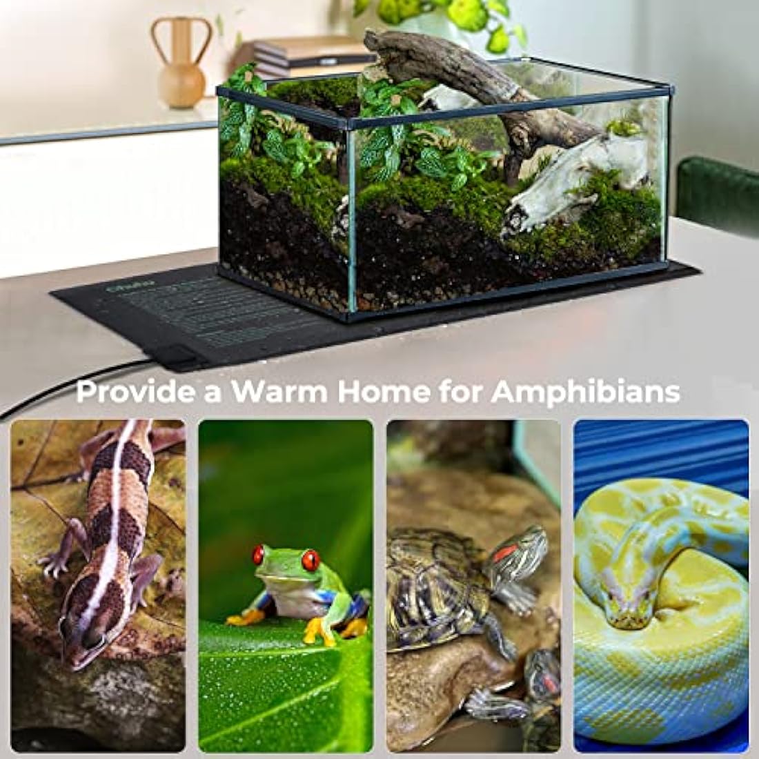 Ohuhu Seedling Heat Mat Heated Propagator 2 Pack, Plant Heating Mat Plant Warm Mat IP67 Waterproof, 21W Hydroponic Heating Pad Greenhouse Heating Pad for Seedling and Germination 10"x 20.75"