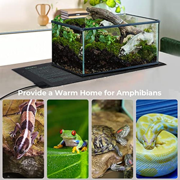 Ohuhu Seedling Heat Mat Heated Propagator 2 Pack, Plant Heating Mat Plant Warm Mat IP67 Waterproof, 21W Hydroponic Heating Pad Greenhouse Heating Pad for Seedling and Germination 10"x 20.75"