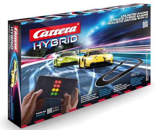 Carrera Hybrid 50050002 "Devil Drivers" Porsche 911 GT3 R 1:50 Scale AI-Supported Race System with Working Lights & USB-C Charging