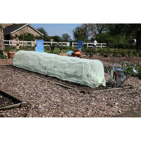 Haxnicks Easy Tunnel Micromesh Garden Tunnel | Ready To Use Fold Out Design Ultra Fine Netting Garden Tunnel | Plant Protection Cloche | Garden Pests Aphids Black Fly | L300 x W45 x H30 cm Etun100101