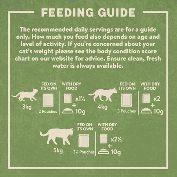 Harringtons Complete Wet Pouch Grain Free Hypoallergenic Adult Cat Food Meaty in Gravy Pack 72x85g - Beef, Chicken, Lamb & Turkey - Making Mealtimes Meatier