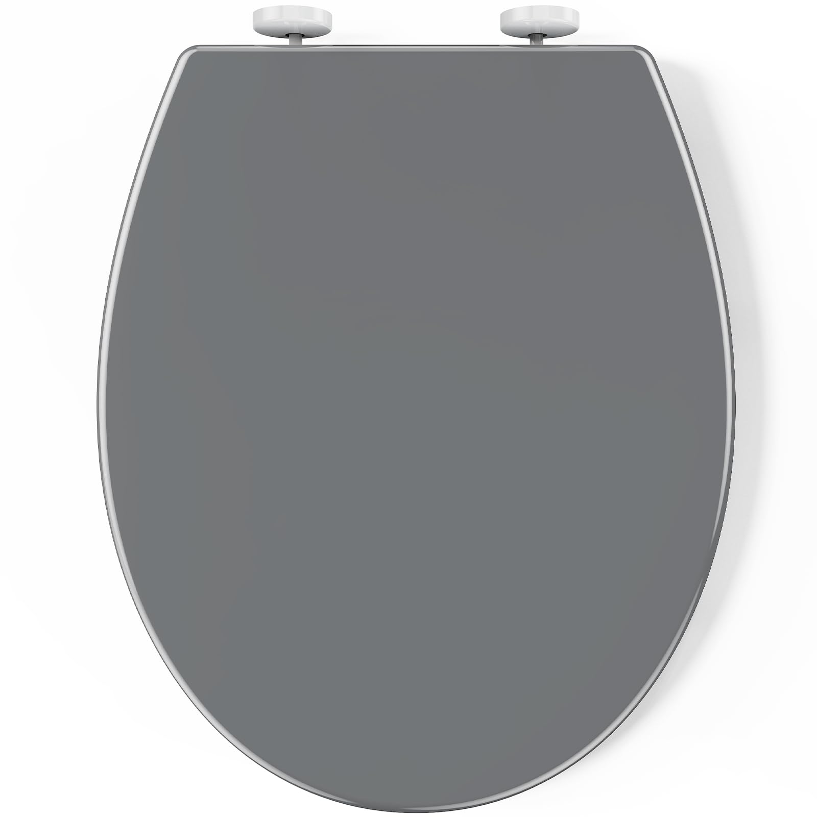 Pipishell Soft Close Toilet Seat, Toilet Seat with Quick Release for Easy Clean, Simple Top Fixing, Standard Toilet Seats White with Adjustable Hinges, O Shape