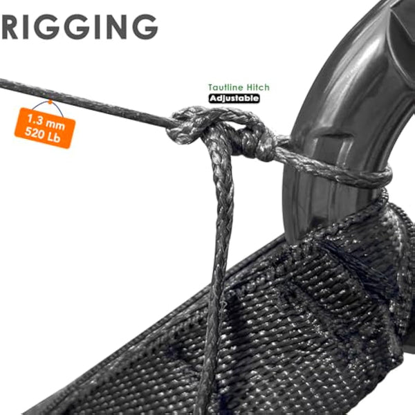 emma kites 100% UHMWPE Braided Cord 100Ft High Strength Low Stretch Utility Cord Guy Ropes 0.5mm ~ 4.8mm for Tent Guyline Tarp Hammock Ridgeline Fishing Line 100Lb ~ 5500Lb with 4 Colours