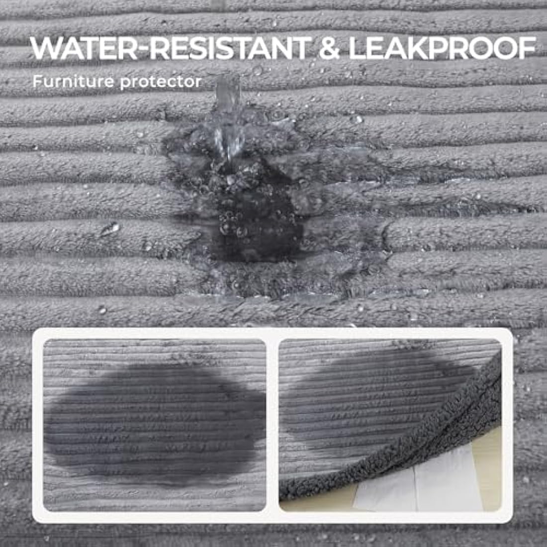 luciphia Washable Waterproof Dog Blanket Cute Dog Cat Blankets, Medium Large Dog Blankets for Sofa and Beds, Grey XL (145 * 216cm)