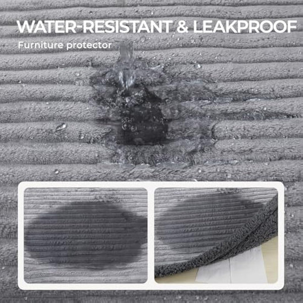 luciphia Washable Waterproof Dog Blanket Cute Dog Cat Blankets, Medium Large Dog Blankets for Sofa and Beds, Grey XL (145 * 216cm)