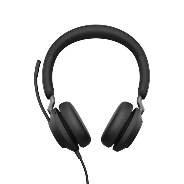 Jabra Evolve2 40 SE Wired Noise-Cancelling Stereo Headset With 3-Microphone Call Technology and USB-A Cable - MS Teams Certified, Works with All Other Platforms - Black