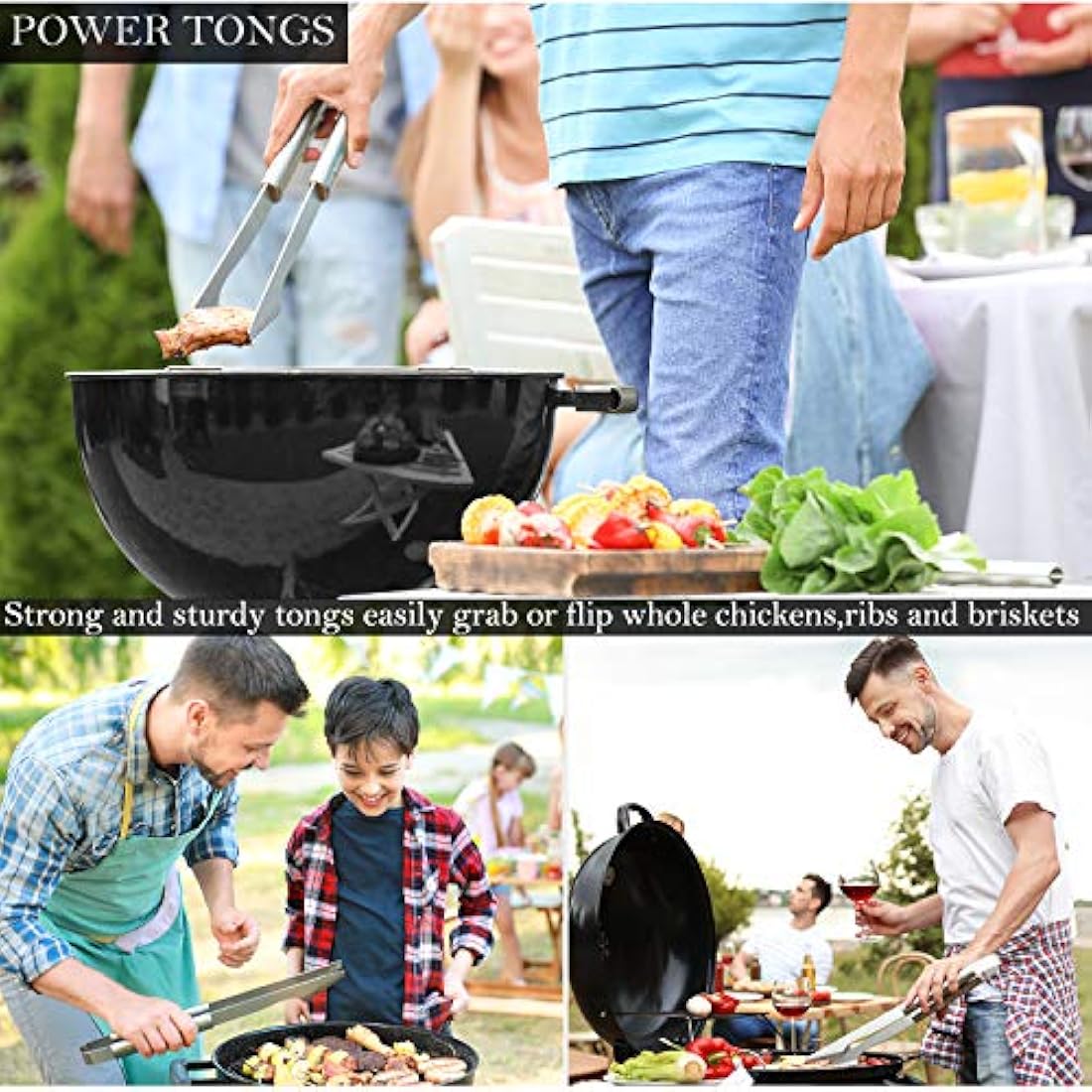 ROMANTICIST 29pcs BBQ Grill Tool Set for Men Dad, Heavy Duty Stainless Steel Grill Utensils Set, Non-Slip Grilling Accessories Kit with Thermometer, Mats in Aluminum Case for Travel, Outdoor Silver