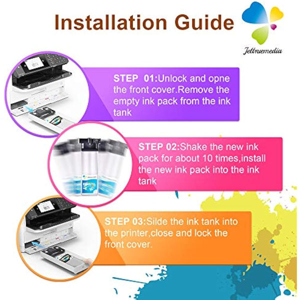 Jettruemedia T9451-T9454 Ink Cartridges Compatible with Epson T9451 T9452 T9453 T9454 Inks for Epson WorkForce Pro WF-C5710DWF WF-C5790DWF WF-C5210DW WF-C5290DW WFC5210 WFC5290 WFC5710 WFC5790(4-Pack)