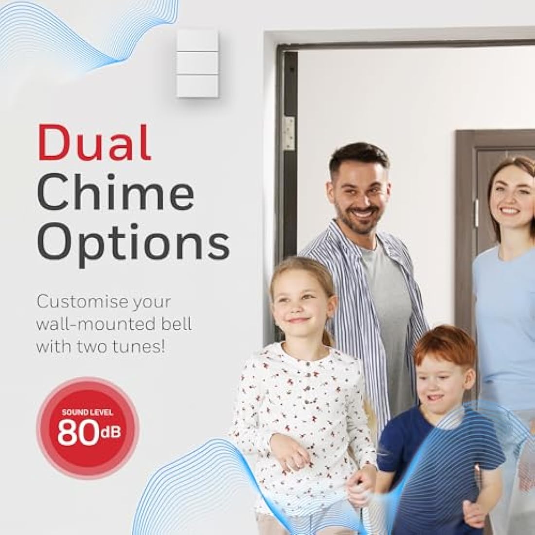 Honeywell Home Ding Dong Classic Wired Doorbell – White, D117