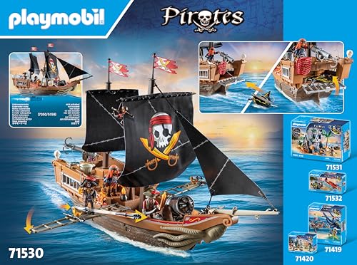 Large Pirate Ship with Crew