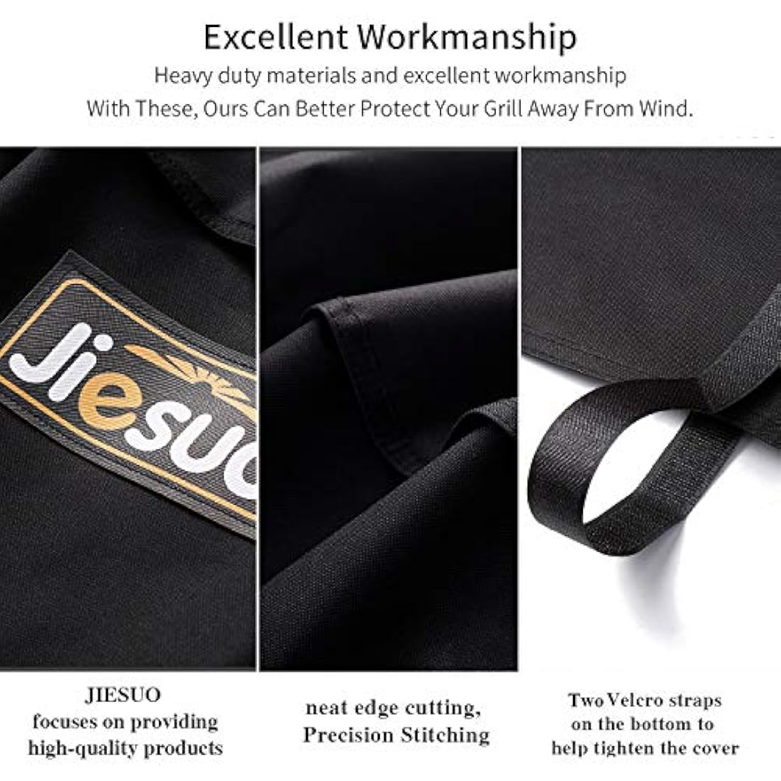 JIESUO 57CM BBQ Cover for Weber Charcoal Kettle: Heavy Duty Waterproof Weather Resistant Barbeque Grill Covers