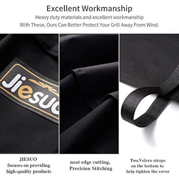 JIESUO 57CM BBQ Cover for Weber Charcoal Kettle: Heavy Duty Waterproof Weather Resistant Barbeque Grill Covers