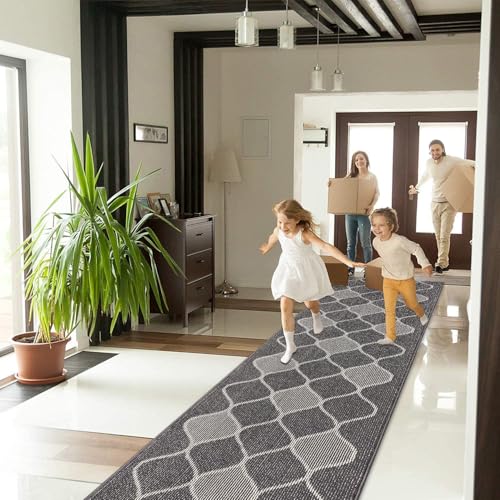 Cekene Carpet Runners for Hallways Non Slip 65x300cm Long kitchen Runners Machine Washable Low Profile Floor Runner Rug for Kitchen Hallway Entryway