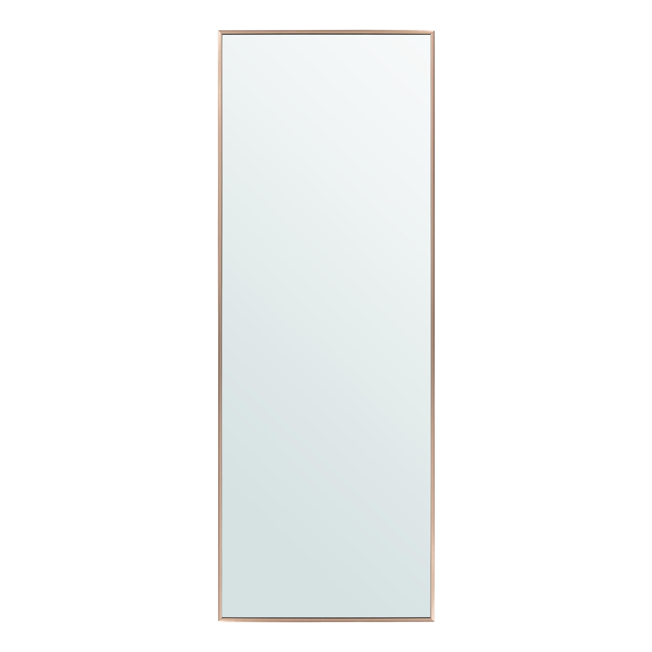 Home Selections Full Length Metal Framed Mirror, 59" X 20" (150CM X 50CM) Large Free Standing Leaner/Wall Mirror, Aluminium Frame, Tempered Glass,