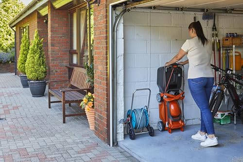 Flymo EasiStore 380R Electric Rotary Lawn Mower - 38 cm Cutting Width, 45 Litre Grass Box, Close Edge Cutting, Rear Roller, Central Height Adjust, Space Saving Storage Features