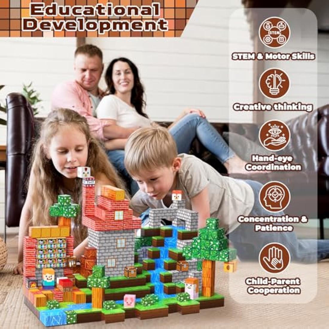 Goody King Magnetic Building Blocks | 150PCS Magnetic Blocks Cube for Boys & Girls Age 3 4 5 6 7 8 9 10, STEM Montessori Stacking Toy, Building Toys Birthday for Kids