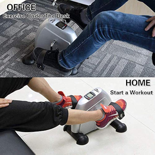 Mini Exercise Bike Pedal Exerciser Resistance Cycle Indoor Gym Office Fit