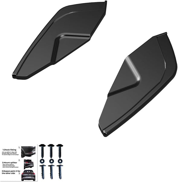 Oneway Rear Side Diffusors compatible with Volkswagen Golf VIII HB GTI 2020- - Gloss black