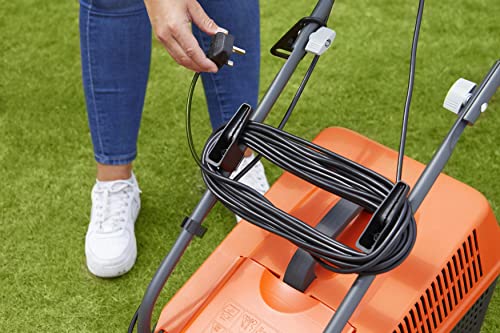 Flymo SimpliMow 320 Wheeled Electric Lawnmower - 1000 W Motor, 32 cm Cutting Width, 30 Litre Grass Box, Soft Grip Handles