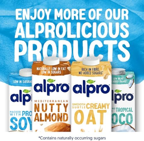 Alpro Soya Plant-Based Long Life Drink - Vegan Dairy Free & Lactose Free Milk Alternative - 1L (Pack of 8)