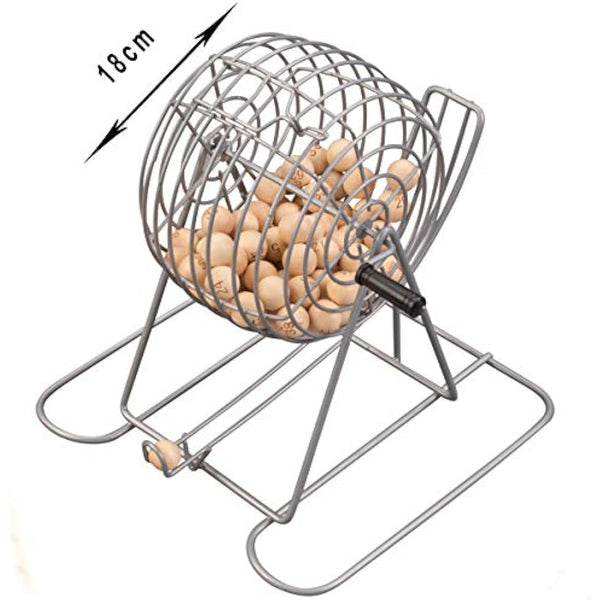 Engelhart - Metal Bingo Lattocage 10" whith 90 wooden balls and controll board