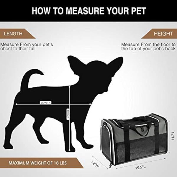 Akinerri Airline Approved Pet Carriers,Soft Sided Collapsible Pet Travel Carrier For Medium Puppy And Cats Medium Brown…