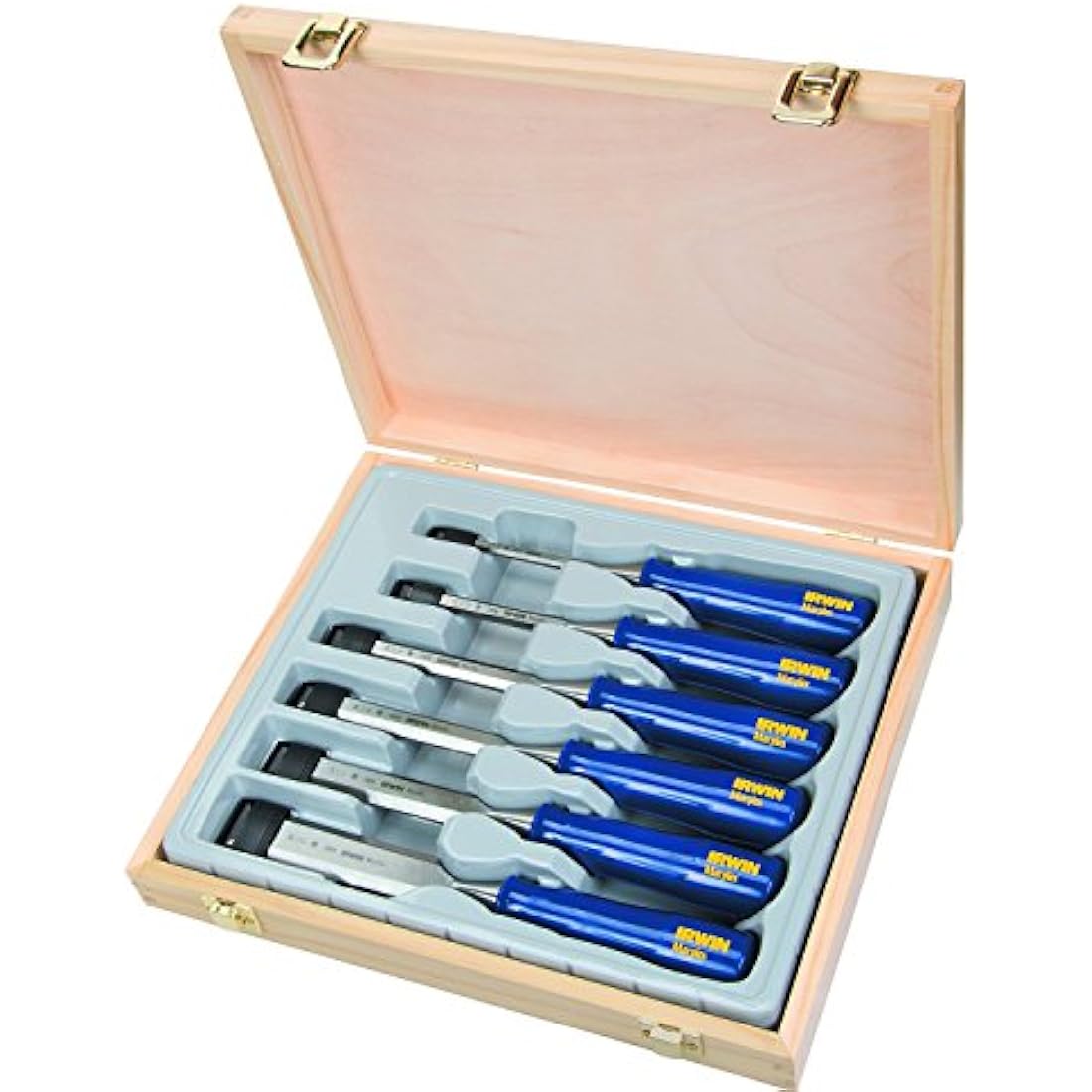 Irwin Marples M444 Blue Chip Bevel Edge Chisel - Set of 6, MAR444S6