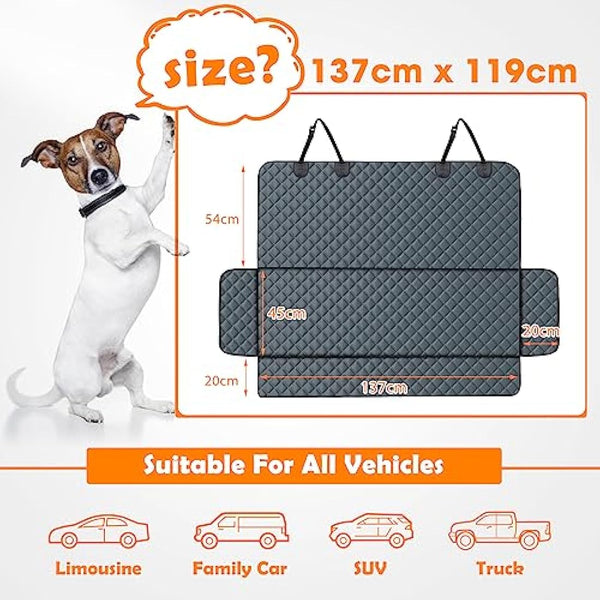 JOEJOY Dog Car Seat Cover - Waterproof Car Back Seat Cover for Dogs, Non-slip & Scratch Proof Back Seat Protector for Dogs, Easy to Clean Universal fits SUVs Cars