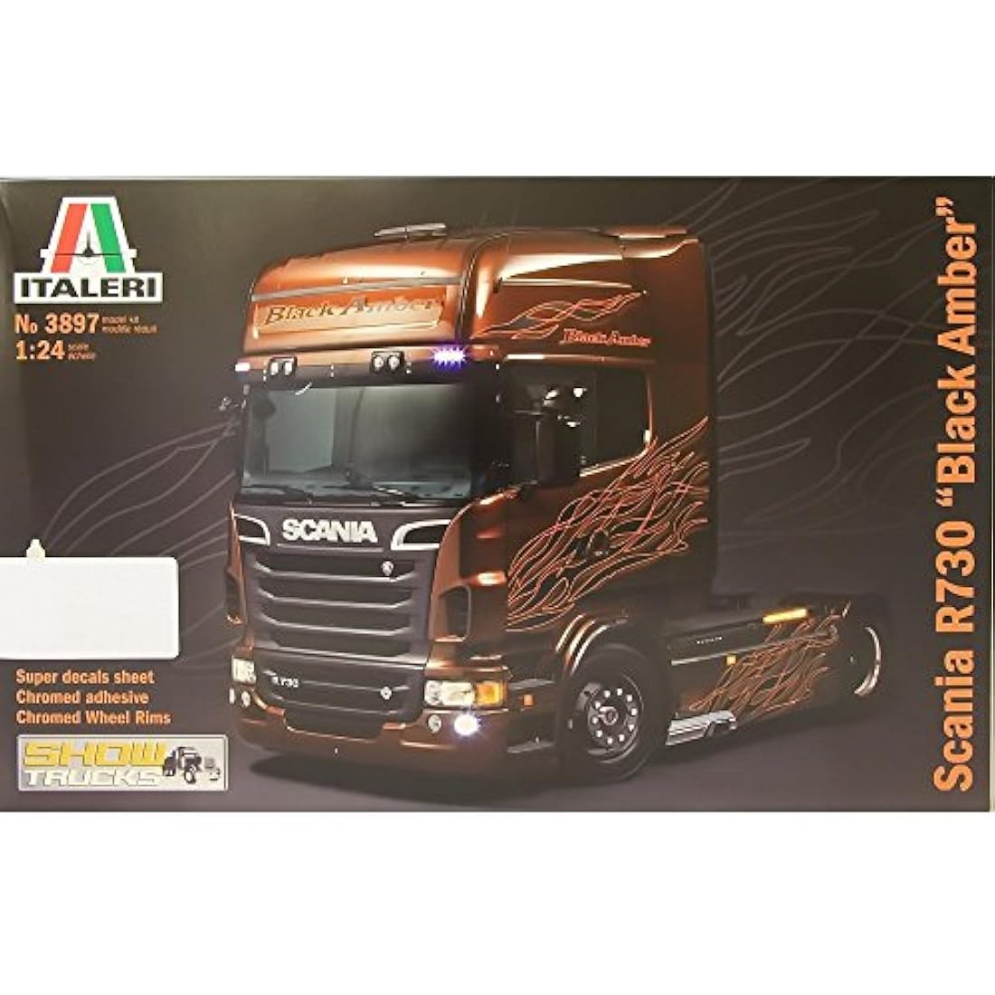 Italeri 510003897 1: 24 Scania R730 V8 Black Amber