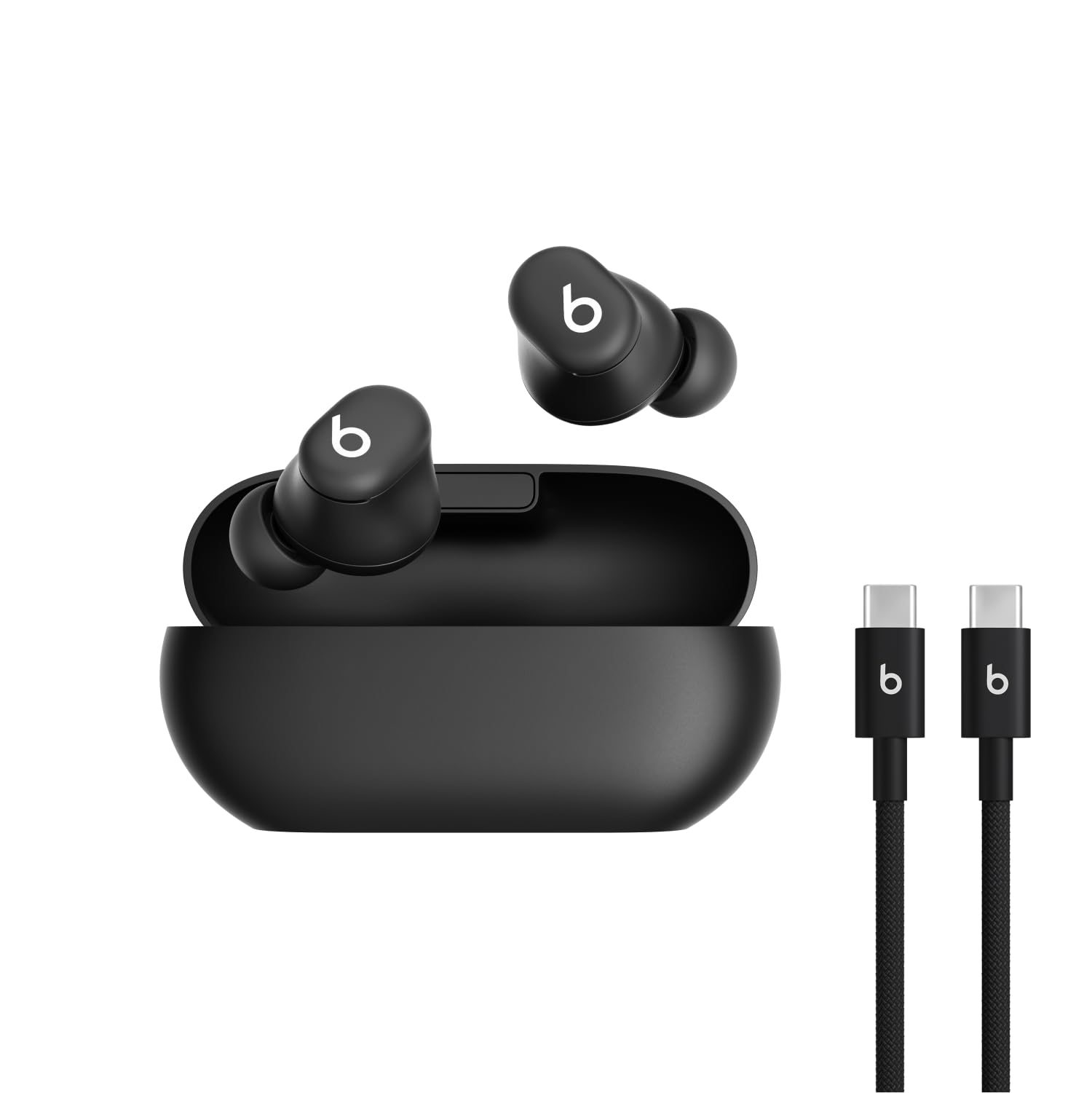 Beats Solo Buds — Wireless Bluetooth Earbuds | 18 Hours of Battery Life | Apple & Android Compatibility | Built-in Microphone - Matte Black