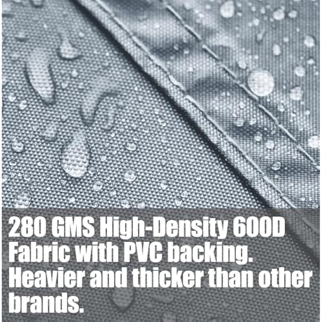 Kingsbridge Rectangular Garden Furniture Table Cover 600D Heavy Duty Fabric, Double Stitching, Waterproof, Anti UV, Breathable, Rip Proof, Grey Outdoor Patio Furniture Protector 170 x 100 x 75cm